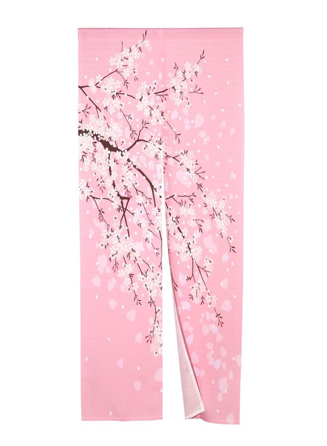 RLoncomix Japanese Noren Long Doorway Curtain Pink Cherry Blossoms Door Curtain Tapestry for Home Kitchen Decoration 33 x 59 inch - Image 4